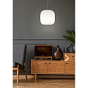 Casablanca Pendelarmatuur MUREA 1-vlams, dimbaar E27 IP20, aluminium geborsteld, opaal, wit mat dimbaar