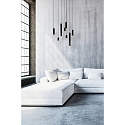 pendant luminaire TUBUS 24 1 flame E27 IP20, black matt dimmable