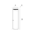Casablanca Wandarmatuur TUBO up down, dimbaar E14 IP20, nikkel mat, opaal, wit mat dimbaar