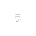 Philips Reflectorlamp GU10 VALUE LED SPOT PAR16 GU10 4,9W 365lm 3000K 36� CRI >90 dimbaar