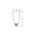 Philips lamp Edison pear shape MASTER VALUE ST64 GOLD E27 4W 250lm 1800K CRI 80 dimmable
