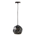 Pendant luminaire ASTEROPE RUND 250, E27, matt black
