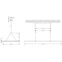 Deko-Light Pendelarmatuur PANEL hoekig IP40, zwart, transparant dimbaar