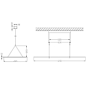 Deko-Light Pendelarmatuur LED PANEL hoekig IP40, verkeerswit dimbaar