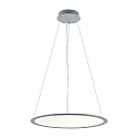 Deko-Light Pendelarmatuur rond IP40, grijs, transparant dimbaar