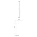 Deko-Light Staande lamp OFFICE ONE THREE MOTION met sensor IP20, wit dimbaar