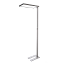 Deko-Light floor lamp OFFICE ONE up / down, for VDU workstation, dimmable IP20, satined, white, white aluminum dimmable