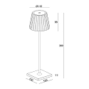 Deko-Light battery table lamp SHERATON II dimmable IP54, white dimmable