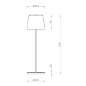 Deko-Light Tafellamp op batterijen CANIS CCT Switch, met Touch-Dimmer, zonder Lader IP65, beige, mat dimbaar