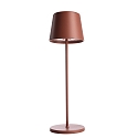 Tafellamp op batterijen CANIS CCT Switch, met Touch-Dimmer, zonder Lader IP65, mat, terracotta dimbaar