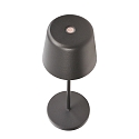 Deko-Light Tafellamp op batterijen CANIS MINI CCT Switch, met Touch-Dimmer, zonder Lader IP65, donkergrijs, mat dimbaar