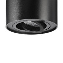 Plafondarmatuur BENGALA ROUND cilindrisch, instelbaar GU10 IP20, zwart dimbaar