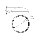Deko-Light Plafondarmatuur HELEN CCT Switch IP54, gesatineerd, zilver, wit