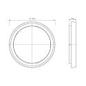  Outdoor LED ceiling luminaire ASCELLA, IP54, � 34cm, dark grey, 30W 3000K 2300lm 113�