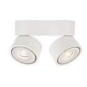 Deko-Light LED ceiling luminaire UNI II DOUBLE, 18W 3000K 1350lm 35�, dimmable, white