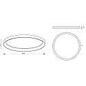 Deko-Light Wand- en plafondarmatuur MEROPE 80 IP20, zwart