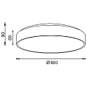 Deko-Light wall and ceiling luminaire MENKAR 80 IP20, black