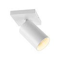 ceiling luminaire CAN TILT SQUARE BASE 11CM MIX'N MATCH 1/3 1 flame, square, without shade, cardanic swivelling GU10 IP20, white