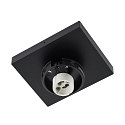 Deko-Light ceiling luminaire CAN TILT SQUARE BASE 11CM MIX'N MATCH 1/3 1 flame, square, without shade, cardanic swivelling GU10 IP20, black