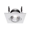 Recessed LED ceiling luminaire COB-68-350mA-SQUARE, current constant, 6W, 4000K, 45�, white