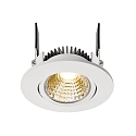 Recessed LED ceiling luminaire COB-68-24V-ROUND, voltage constant, 4.5W, 2700K, 45�, white