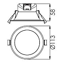 Deko-Light Recessed LED ceiling luminaire ACRUX 90, 9W 3000 / 4000 / 6000K 760lm 90�, dimmable, matt white