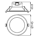 Deko-Light Recessed LED ceiling luminaire ACRUX 120, 14.5W 3000 / 4000 / 6000K 1370lm 90�, dimmable, matt white