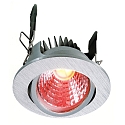 Recessed LED ceiling luminaire COB LED 68 RGBW, 24V DC, 8.5W RGB+WW 500lm 50�, voltage constant, dimmable, brushed silver
