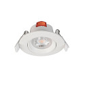 Recessed LED ceiling luminaire SMD-68-230V-round, IP20, 36� swivelling, 220-240V AC / 50-60Hz, 6.5W 3000K 540lm 45�, white