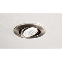 Deko-Light Inbouwspot DIONE IP20 draaibaar, bekabeld IP20, nikkel geborsteld dimbaar