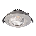 Deko-Light Inbouwspot DIONE IP44 DIM 827 draaibaar, bekabeld IP44, zilver dimbaar