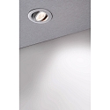 Deko-Light Inbouwspot DIONE IP44 DIM 827 draaibaar, bekabeld IP44, zilver dimbaar