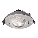 Deko-Light Inbouwspot DIONE IP44 DIM 830 draaibaar, bekabeld IP44, zilver dimbaar