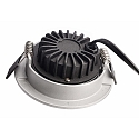 Deko-Light Inbouwspot DIONE IP44 DIM 840 draaibaar, bekabeld IP44, zilver dimbaar