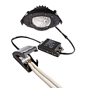 Deko-Light Inbouwspot DIONE IP44 DIM 840 draaibaar, bekabeld IP44, zwart dimbaar