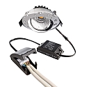 Deko-Light Inbouwspot DIONE IP44 DIM 840 draaibaar, bekabeld IP44, chroom dimbaar