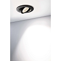 Deko-Light recessed spotlight DIONE IP44 DTW 930-918 swivelling, Dim-To-Warm, wired through IP44, black dimmable