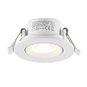 Deko-Light Inbouwspot SURTUR TILT 68 CCT draaibaar, CCT Switch IP20/IP44, wit dimbaar