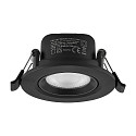 Inbouwspot SURTUR TILT 68 CCT draaibaar, CCT Switch IP20/IP44, zwart dimbaar