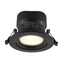 Deko-Light Inbouwspot SURTUR TILT 83 CCT draaibaar, CCT Switch IP20/IP44, zwart dimbaar