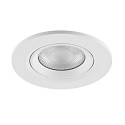 Deko-Light Inbouwspot SURTUR TILT 68 DTW draaibaar, Dim-To-Warm IP20/IP44, wit dimbaar