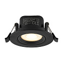 Deko-Light Inbouwspot SURTUR TILT 68 DTW draaibaar, Dim-To-Warm IP20/IP44, zwart dimbaar