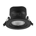 Inbouwspot SURTUR TILT 83 DTW draaibaar, Dim-To-Warm IP20/IP44, zwart dimbaar