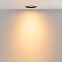 Deko-Light Inbouwspot SURTUR TILT 83 DTW draaibaar, Dim-To-Warm IP20/IP44, zwart dimbaar