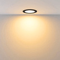 Deko-Light Downlight ACRUX PRO 82 stijf, CCT Switch, UGR < 19 IP20/ IP54, glanzend, zwart dimbaar