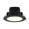 Deko-Light Downlight ACRUX PRO 82 stijf, CCT Switch, UGR < 19 IP20/ IP54, glanzend, zwart dimbaar