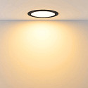 Deko-Light Downlight ACRUX PRO 145 stijf, CCT Switch, UGR < 19, multipower IP20/ IP54, glanzend, zwart dimbaar