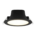 Deko-Light Downlight ACRUX PRO 145 stijf, CCT Switch, UGR < 19, multipower IP20/ IP54, glanzend, zwart dimbaar