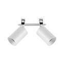 recessed spotlight CAN TILT ROUND DOUBLE 2 flames, round, cardanic swivelling GU10 IP20, white