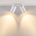 recessed spotlight CAN TILT ROUND DOUBLE 2 flames, round, cardanic swivelling GU10 IP20, white